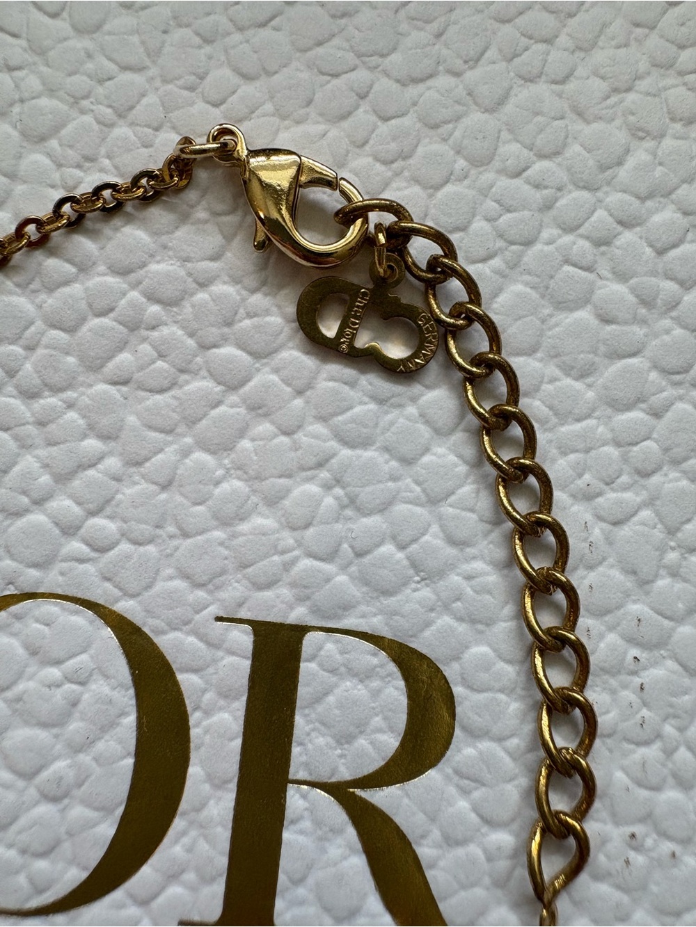 Vintage Dior Rhinestone Heart Necklace + Dior Paper Shopping Bag - Picture 5 of 9